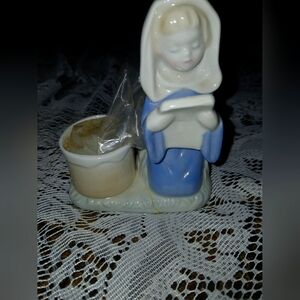 Vintage child kneeling and praying